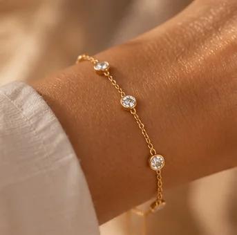 Pulseira de pontos de luz no punho
