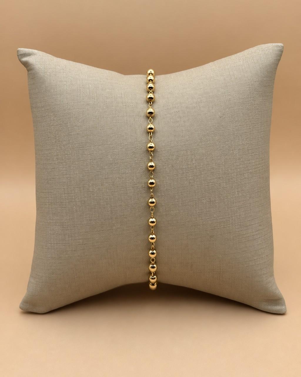 Pulseira Bolinhas Banhado a Ouro 18k